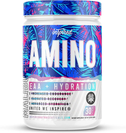 AMINO - Vegan EAA + BCAA | Endurance, Hydration, Recovery | Malibu Breeze | By Inspired Nutra