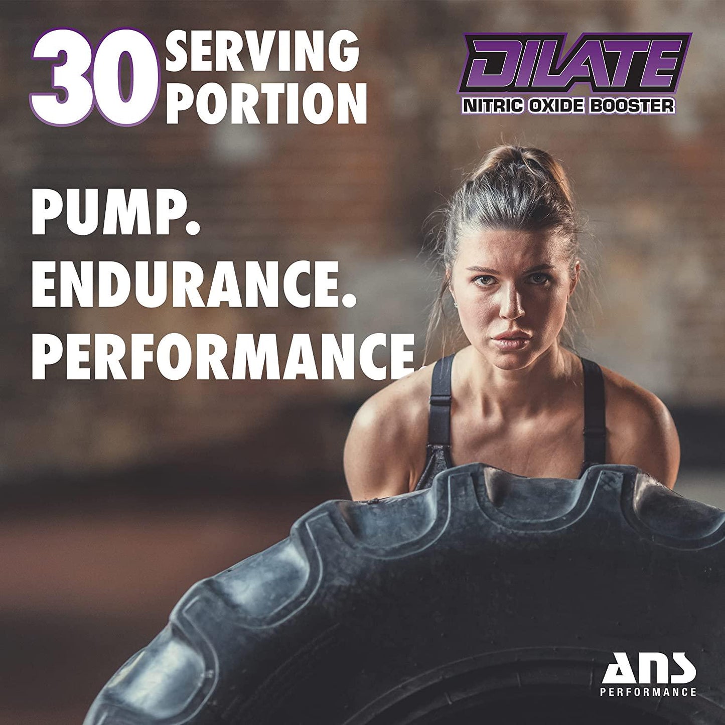 ANS Performance Dilate Pump PreWorkout Powder - Dietary Supplement - Maximizes Muscle Growth, Strength Performance - No Stims, Beta-Alanine, Creatine, Glacier Grape - 30 Servings (Glacier Grape)
