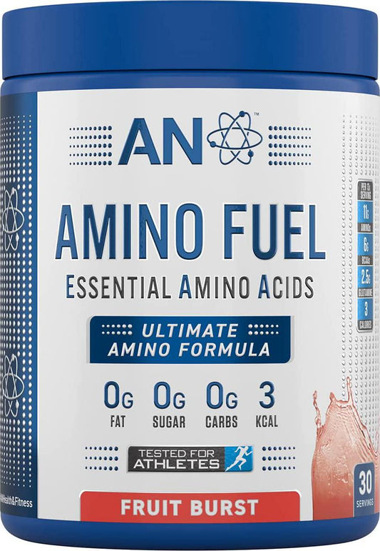 AN Health and Fitness Amino Fuel - Essential Amino Acid (EAA) Powder Supplement Maximize Muscle Growth, 11g of Aminos Per Serving with BCAA s (Fruit Burst, 390g)