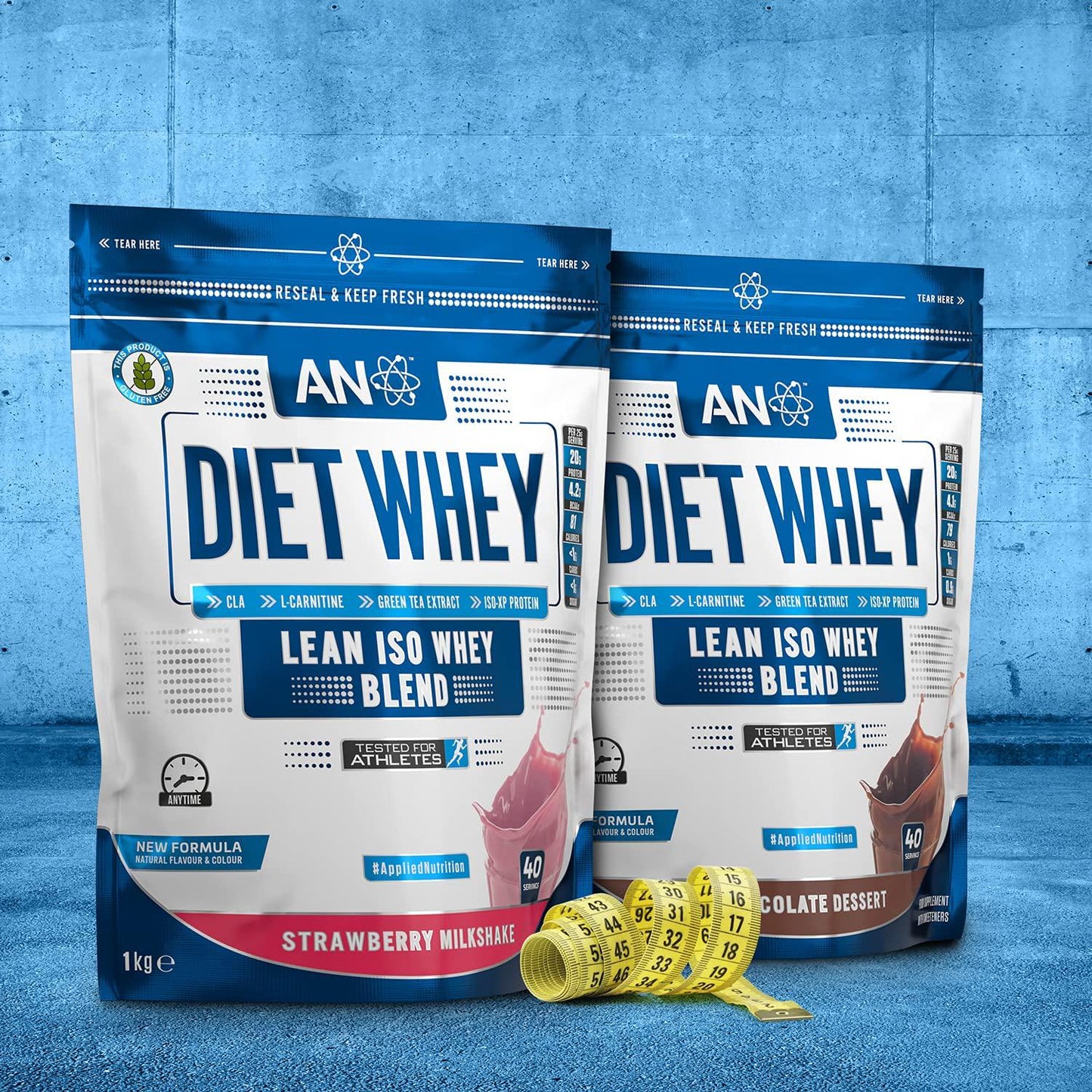 AN Health and Fitness Diet Whey Protein Powder, High Protein, Low Carb, Low Sugar, Weight Loss with CLA, L Carnitine, Green Tea, High PhD Supplement (Chocolate Dessert, 1kg)