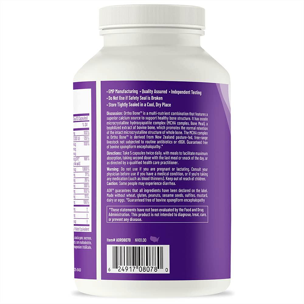 AOR, Ortho Bone, Nutritional Support for Foundational Health and Energy, Multivitamin and Mineral Supplement, 30 Servings (300 Capsules)