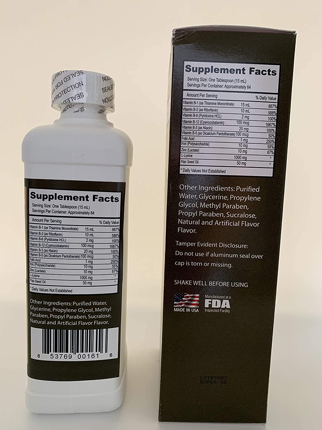 APETICHEM Ultra Strength Appetite Support w/Vitamin B12 and Omega 3 (16 Fl Oz - 480mL) Appetite-Weight Gain. Natural Appetite and Weight Gain Stimulant. Fortified with Vitamins. Appetitol Formula.