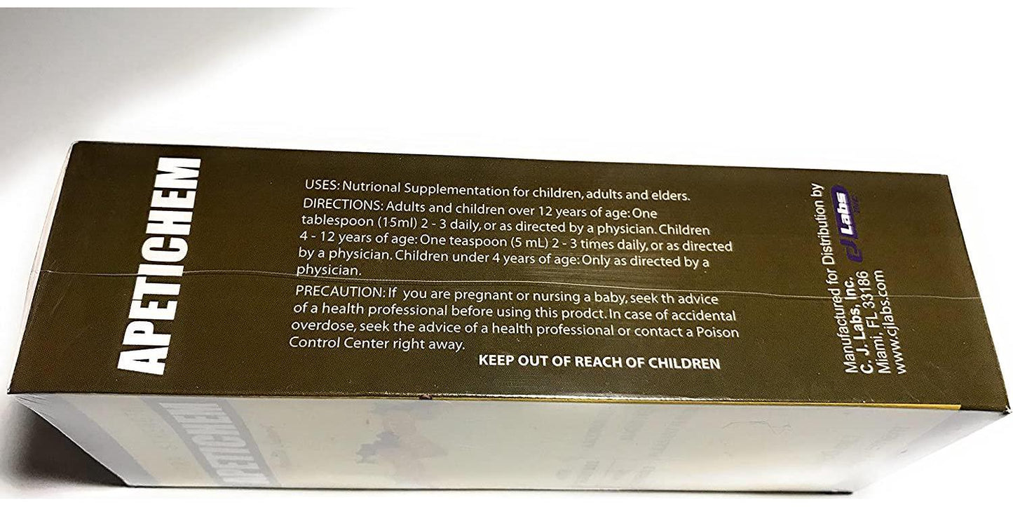APETICHEM Ultra Strength Appetite Support w/Vitamin B12 and Omega 3 (16 Fl Oz - 480mL) Appetite-Weight Gain. Natural Appetite and Weight Gain Stimulant. Fortified with Vitamins. Appetitol Formula.