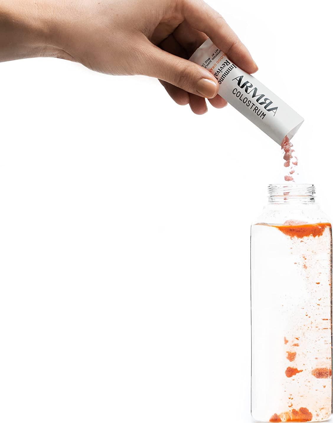 ARMRA Orange Nature's Complete Immune Superfood Powered by Bovine Colostrum | 30 Packets | Promotes Immune, Gut, Metabolic Health | Rich in Nutrients | No Additives, Non-GMO, Gluten Free