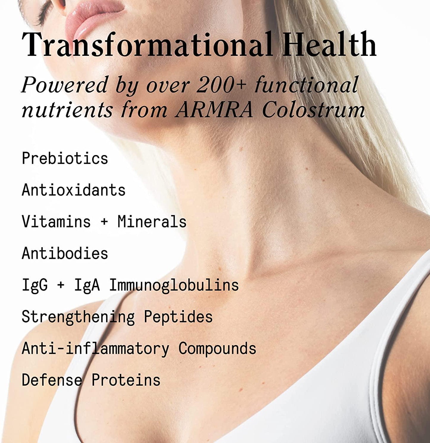 ARMRA - Original Flavorless - Nature's Complete Immune Superfood with Bovine Colostrum | 30 Packets | Promotes Immune, Gut, Metabolic Health | Rich in Nutrients | No Additives, Non-GMO, Gluten Free