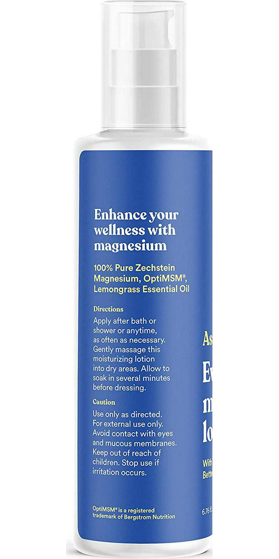 ASUTRA Everyday Magnesium Lotion with OptiMSM, 6.76 Fl Oz | Rapid Absorption | Supports Healthy Joints and Muscles |