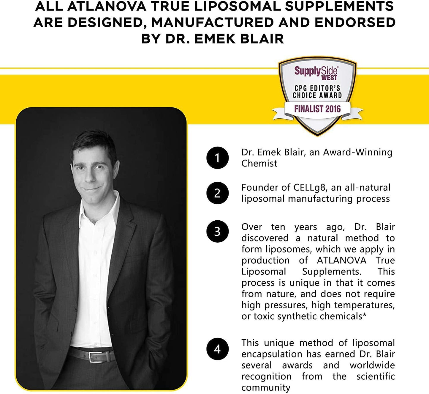 ATLANOVA Liposomal Vitamin C 1000mg Liquid Superior Absorption Formula, Natural and Vegan Dietary Supplement, Dr. Formulated, Sodium Ascorbate, Collagen Boost and Immune Support 5 oz. 30 Day Supply