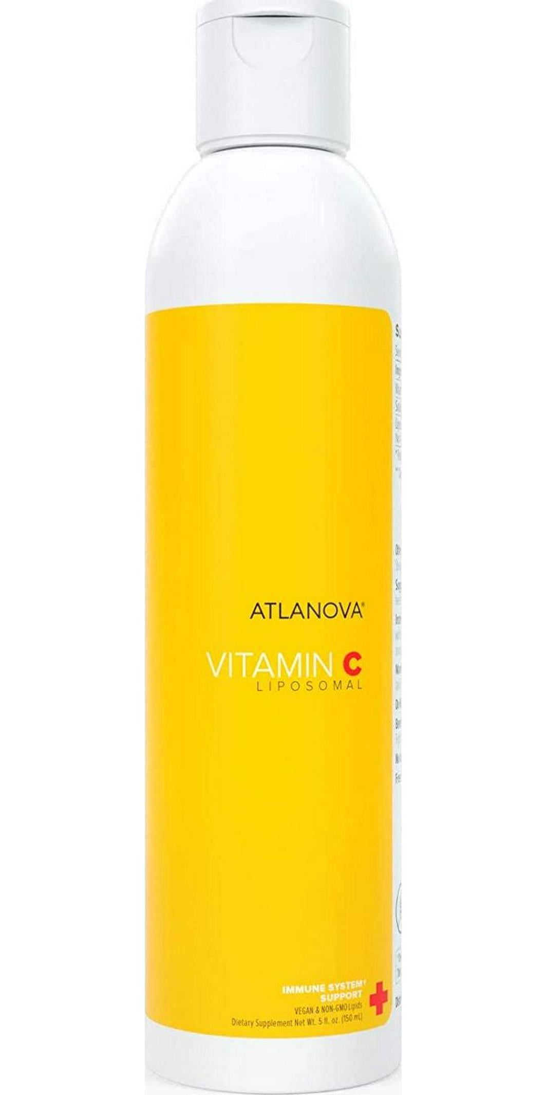 ATLANOVA Liposomal Vitamin C 1000mg Liquid Superior Absorption Formula, Natural and Vegan Dietary Supplement, Dr. Formulated, Sodium Ascorbate, Collagen Boost and Immune Support 5 oz. 30 Day Supply