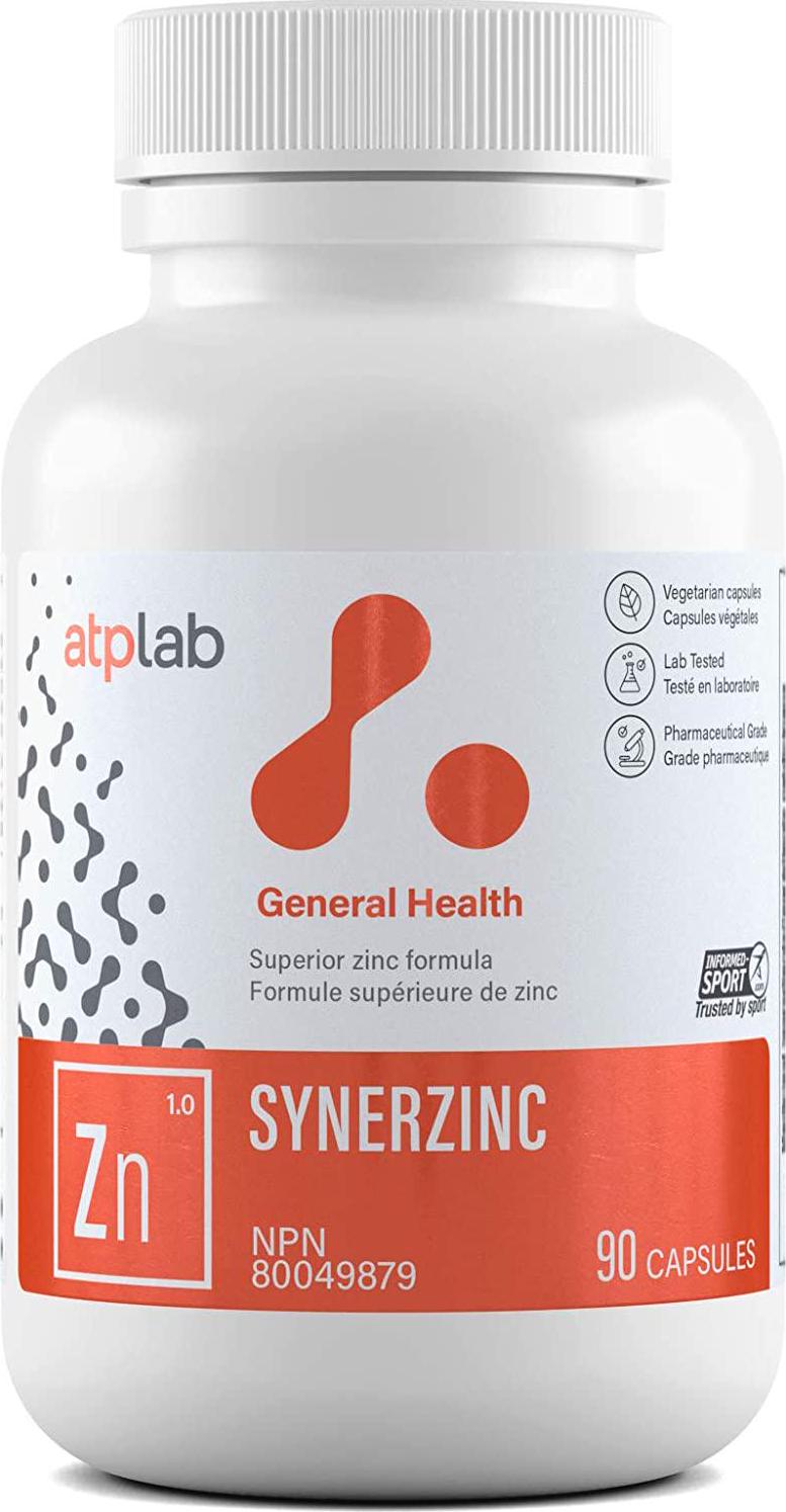 ATP LAB | Synerzinc 90 caps | Superior zinc Supplement an Essential Mineral for Your Health.