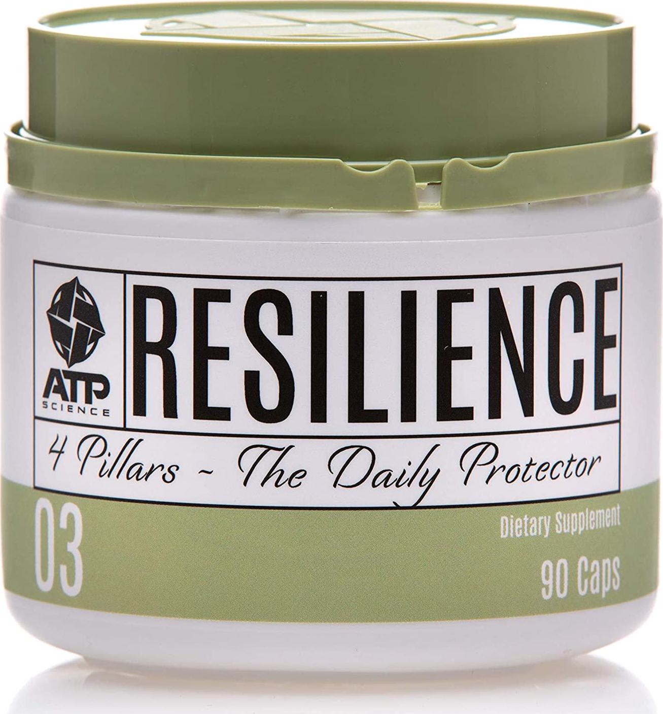 ATP Science Resilience Immune System Booster Vitamin C Supplement and Health Protector, Anti-Inflammatory and Intestinal Balance Support, Stomach-Friendly, All 100% Natural and Vegan Ingredients, Non-GMO