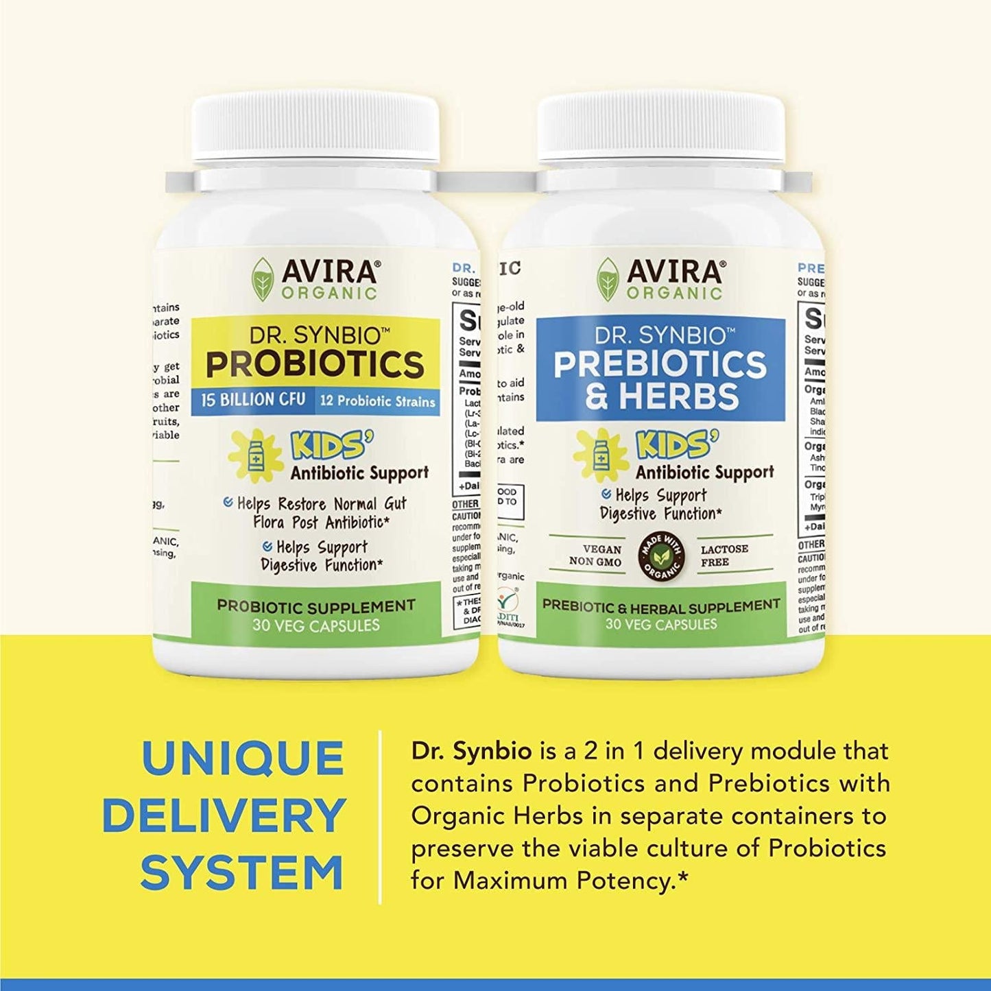 AVIRA ORGANICS Avira Organics Probiotics - Kids Antibiotic Support, 60 Count