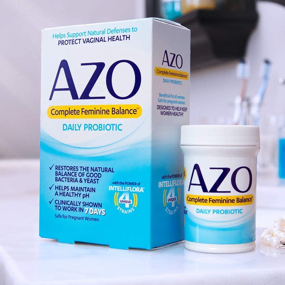 AZO Complete Feminine Balance Daily Probiotics for Women | 30 Count | Clinically Proven to Help Protect Vaginal Health | Clinically Shown to Work in 7 Days*