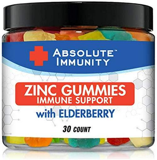 Absolute Immunity- ZINC and Elderberry Gummies - Boost Immune System Health - Adults and Kids 30ct