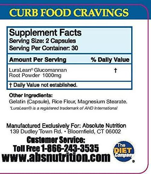 Absolute Nutrition, Curb Food Cravings, Absolutely Full, 60 Caps