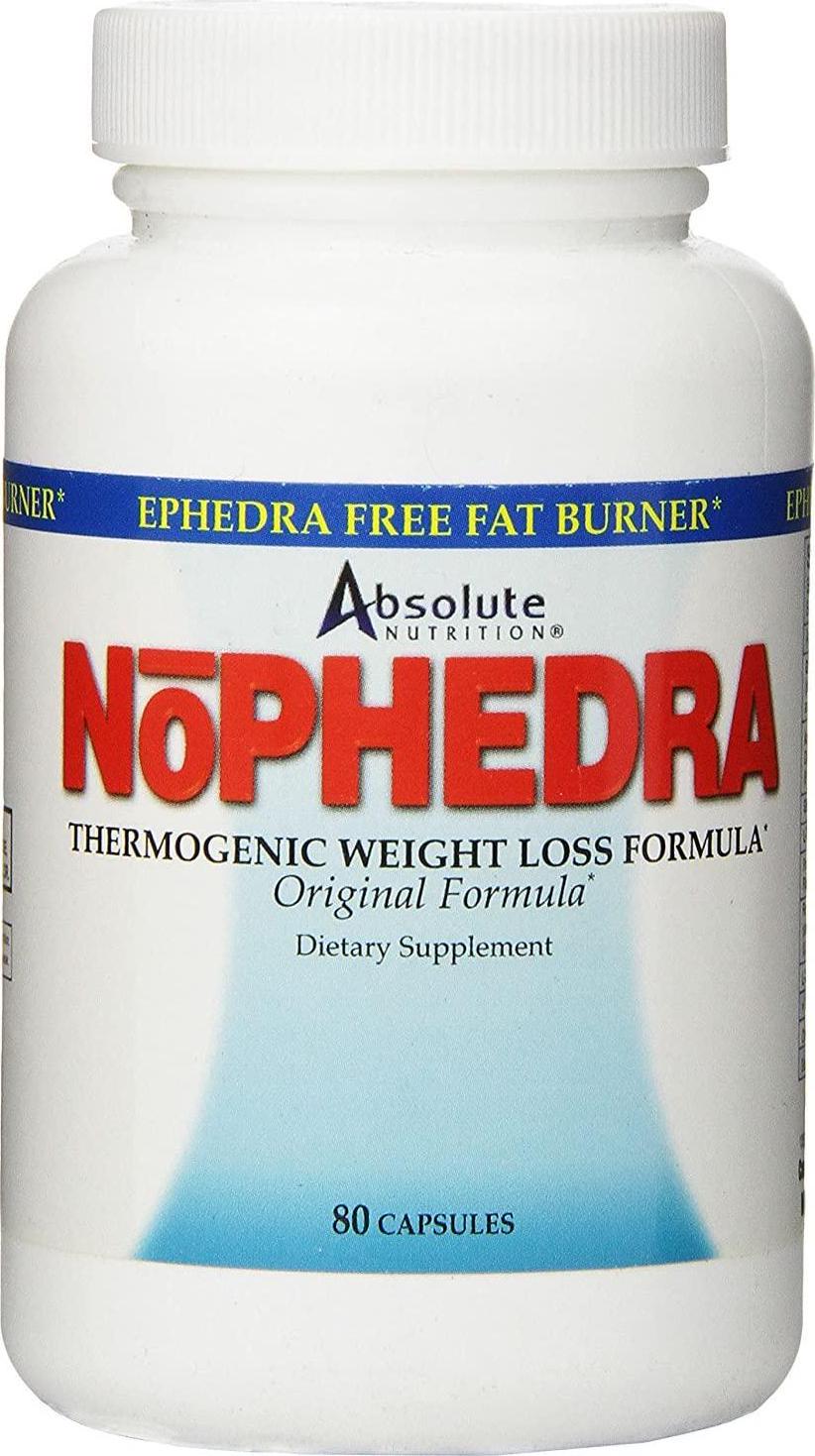 Absolute Nutrition Thermogenic Fat Burners, Nophedra Capsules, 80 Count Bottle