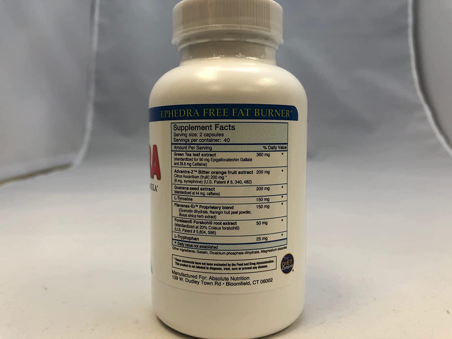 Absolute Nutrition Thermogenic Fat Burners, Nophedra Capsules, 80 Count Bottle