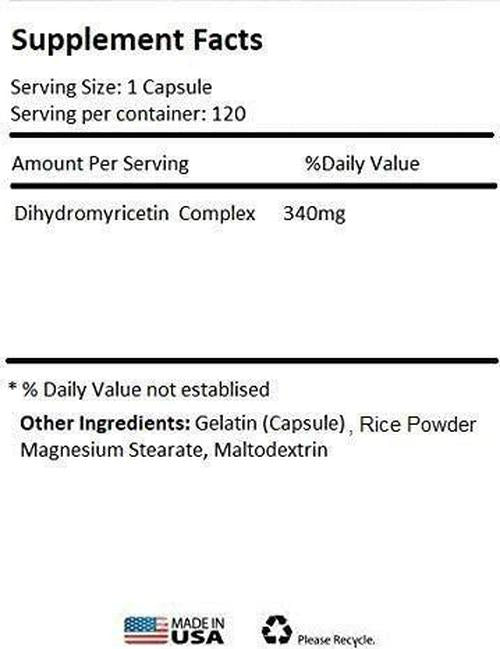 Absonutrix Dihydromyricetin Complex 340 mg 120 caps Helps Prevent Hangover