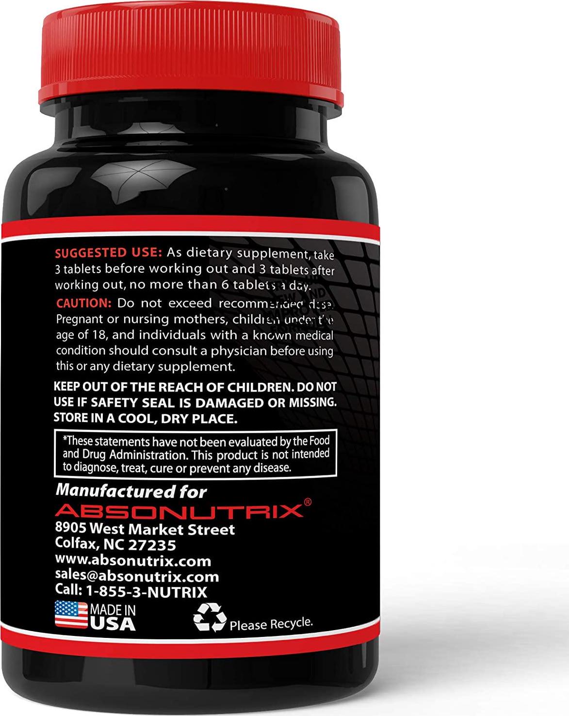 Absonutrix Xtreme Power Formula Nitric Oxide Blend 120 Tablets
