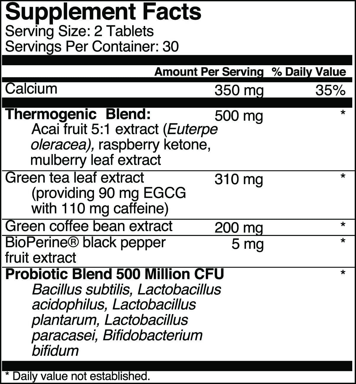 AcaiTrim- Weight Loss Supplement- Green Tea Extract, Green Coffee Bean Extract, Raspberry Ketones, Acai, and Probiotics Supports Metabolism and Energy for Men and Women- 60 Acai Berry Capsules