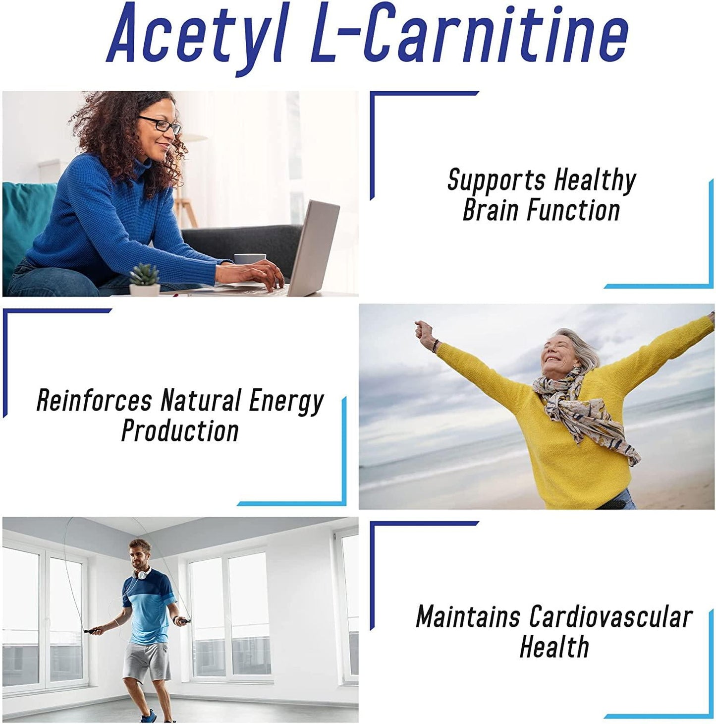 Acetyl L-Carnitine 1000mg (per Serving, 100 Servings) 200 Capsules - 100 Day Supply - Acetyl l carnitine Supplement