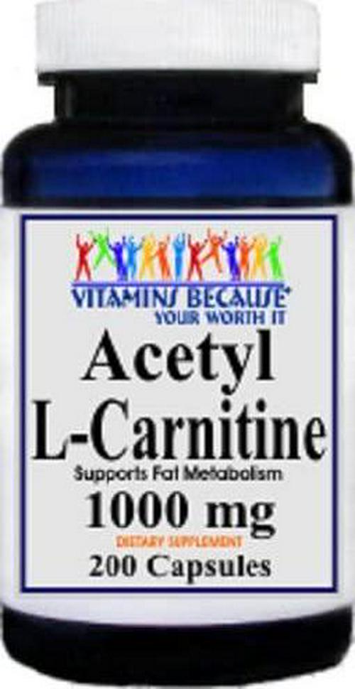 Acetyl L-Carnitine 1000 Mg 200 Capsules