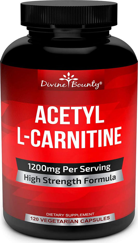 Acetyl L-Carnitine Capsules 1200mg Per Serving - L Carnitine Supplement 120 Vegetarian Capsules
