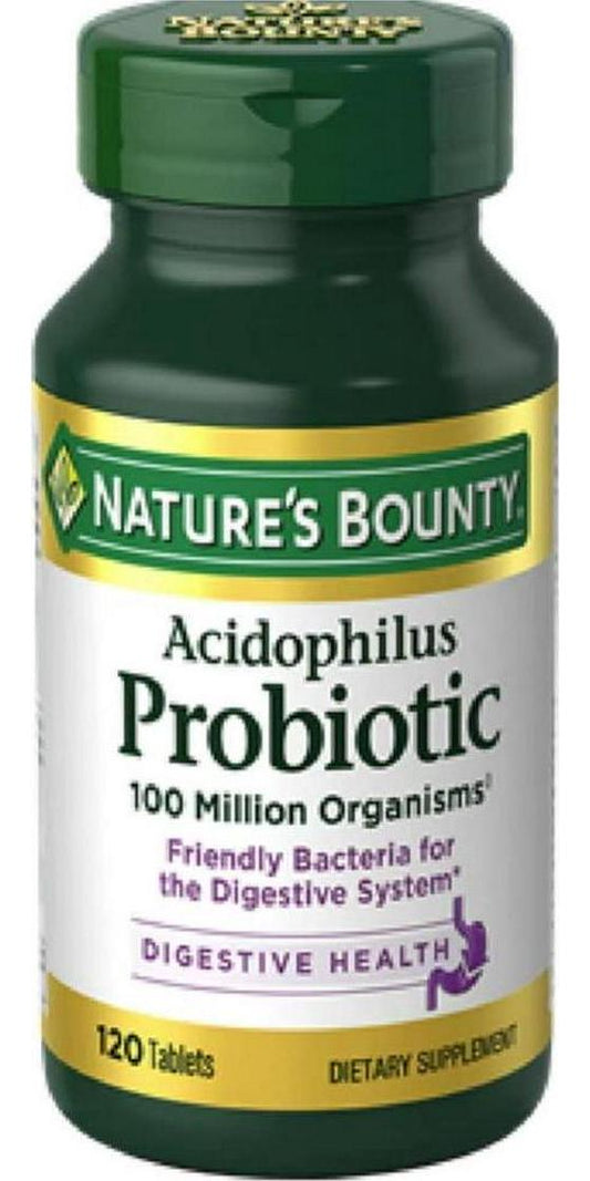 Acidophilous Nature'S Bounty Probiotic Acidophilus Tablets, 120 Ea (Pack Of 3)