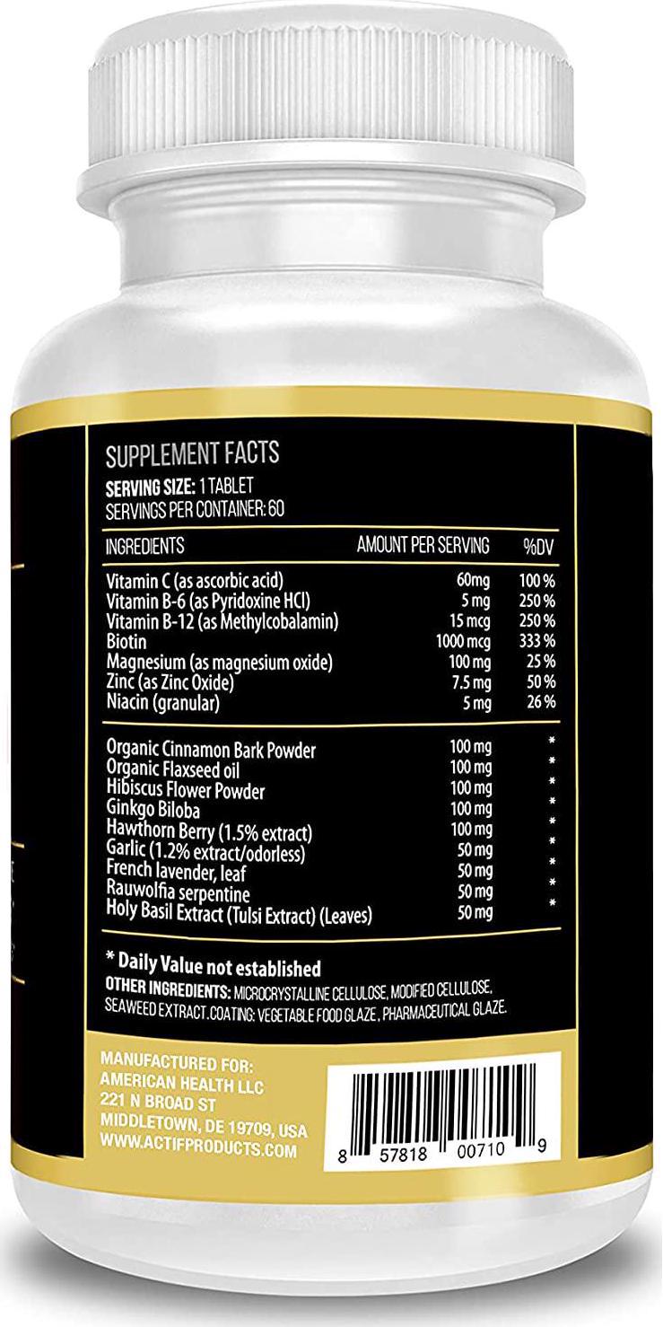 Actif Endothelial Mega Support with 10+ Factors, Maximum Endothelial System Support, Non-GMO, 60 Count