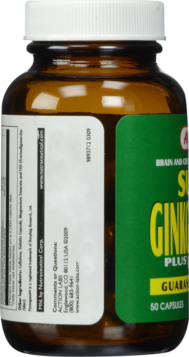Action Labs Super Ginkgo Biloba Plus, 50 Count