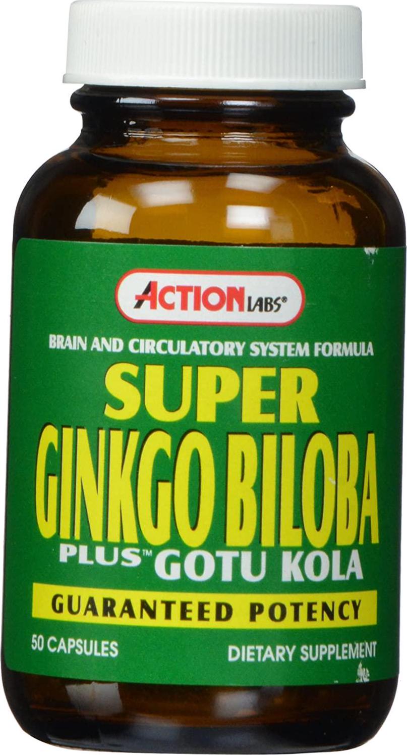 Action Labs Super Ginkgo Biloba Plus, 50 Count