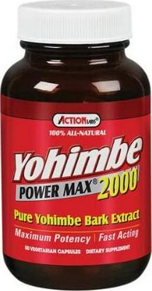 Action Labs Yohimbe Power Max 2000, 50-Count