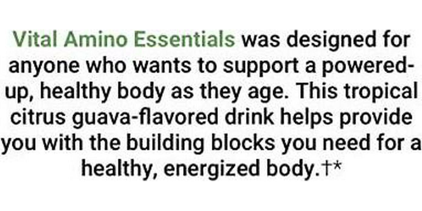 ActivatedYou Vital Amino Essentials, Complete Essential Amino Acids + Elderberry +Vitamin D3 Support Supplement, Citrus Guava Flavor, 30 Servings