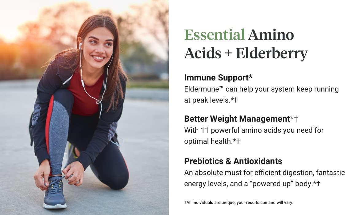 ActivatedYou Vital Amino Essentials, Essential Amino Acids + Elderberry + D3, Citrus Guava Flavor, 30 Servings