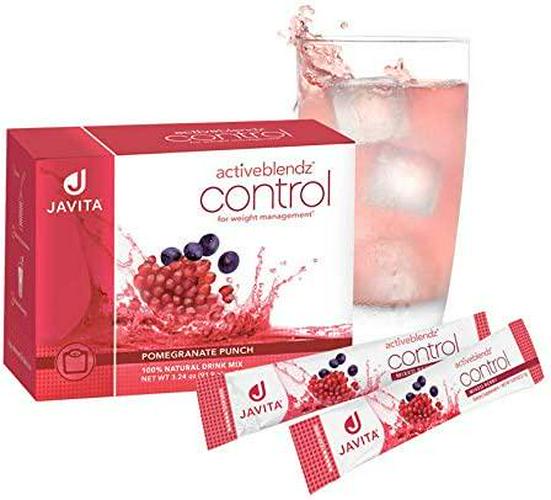 ActiveBlendz Control w The Herbs, Super Citrimax (Garcinia Cambogia), Gymnema Sylvestre, for Weight Management, Appetite Control and Balance Sugar Levels, Natural Instant Fruit Beverage 24 ct, Javita