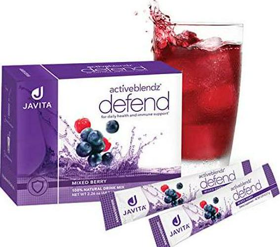 ActiveBlendz Defend with Superfood Mushroom Blend, Vitamin C Fortified Antioxidants Elderberry, Acai Cherries, for Daily Immune Support and Wellness, Instant Natural Fruit Flavor Beverage, 24 ct
