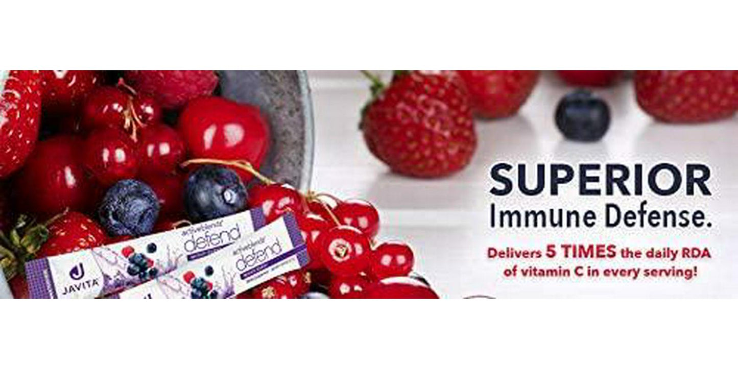 ActiveBlendz Defend with Superfood Mushroom Blend, Vitamin C Fortified Antioxidants Elderberry, Acai Cherries, for Daily Immune Support and Wellness, Instant Natural Fruit Flavor Beverage, 24 ct