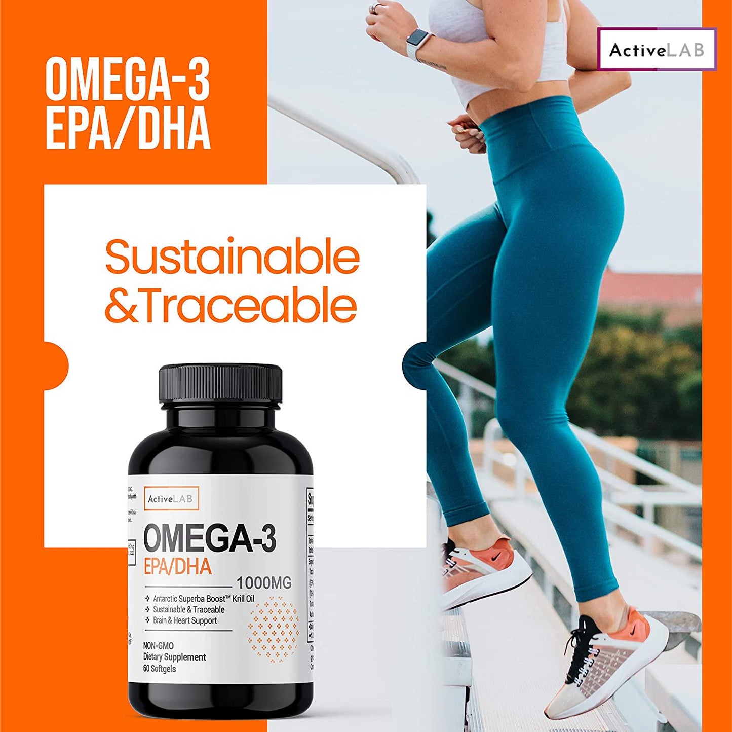 ActiveLab - Omega-3 EPA-DHA – Omega-3 from Krill Oil – Daily Supplement, 60 Count
