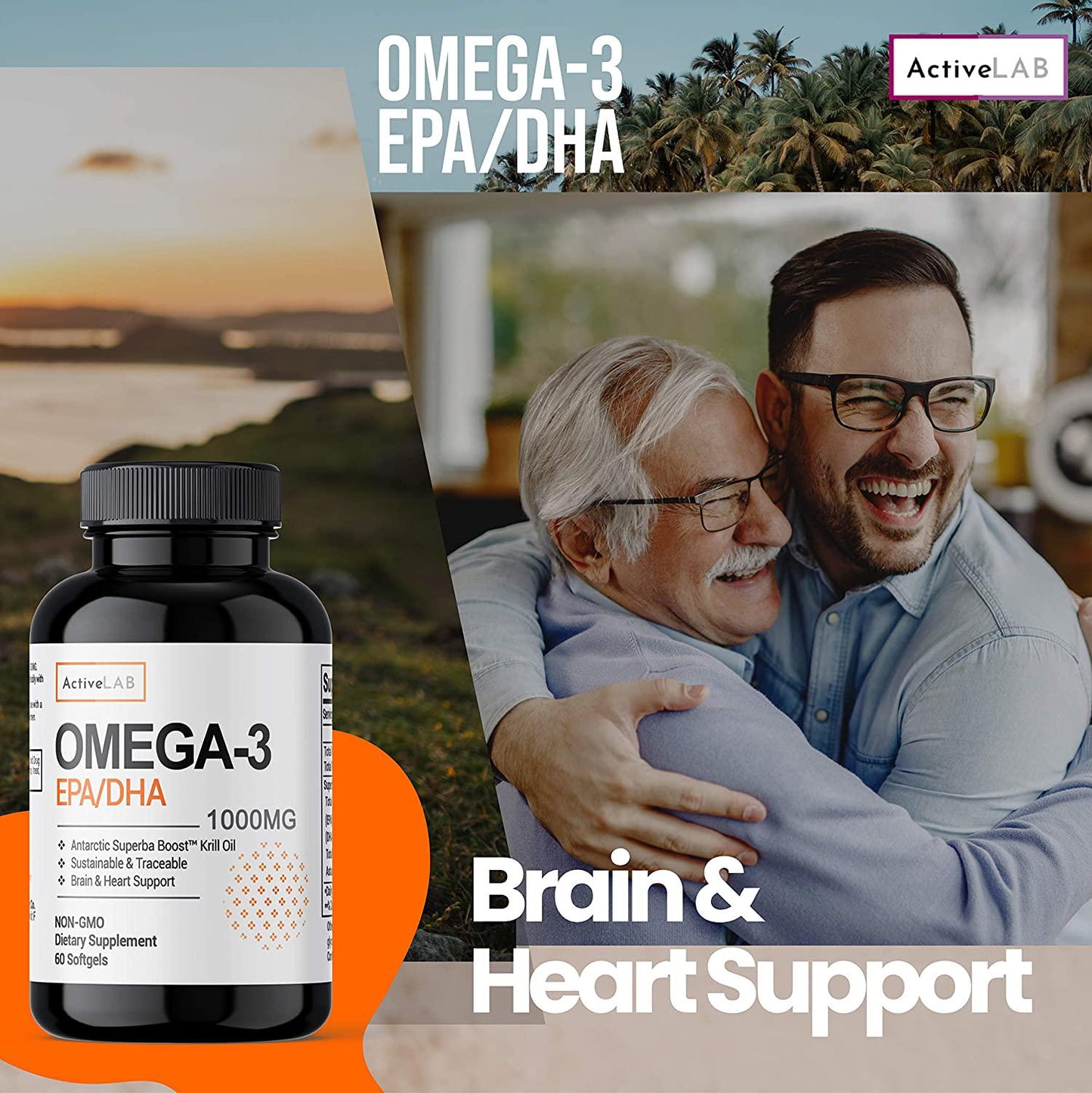 ActiveLab - Omega-3 EPA-DHA – Omega-3 from Krill Oil – Daily Supplement, 60 Count