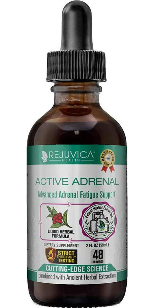 Active Adrenal - Advanced Adrenal Fatigue Supplement - All-Natural Liquid Formula for 2X Absorption - Ashwagandha, B-Vitamins, Magnesium and More