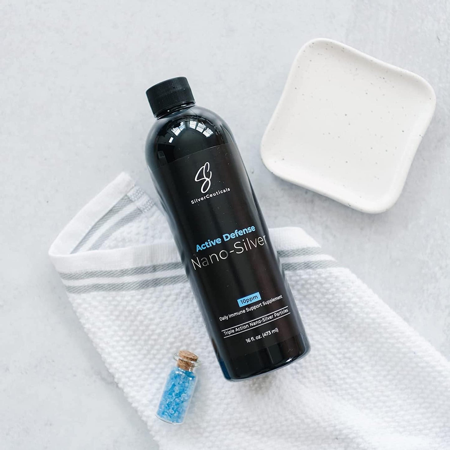 Active Defense Nano-Silver - 16oz 10ppm Colloidal Silver - Immune Support Supplement