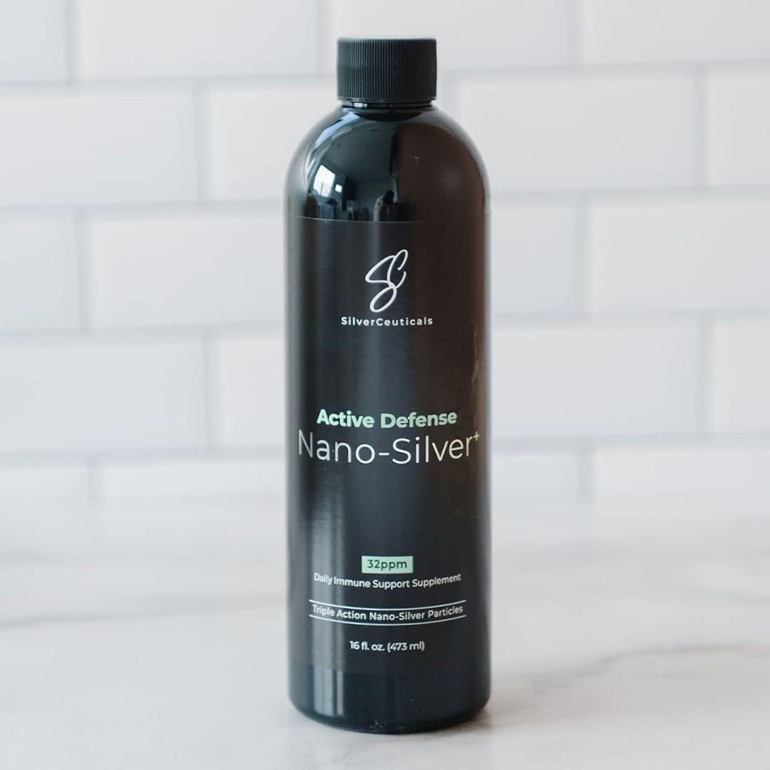 Active Defense Nano-Silver+ - 16oz 32ppm Colloidal Silver. - Immune Support Supplement