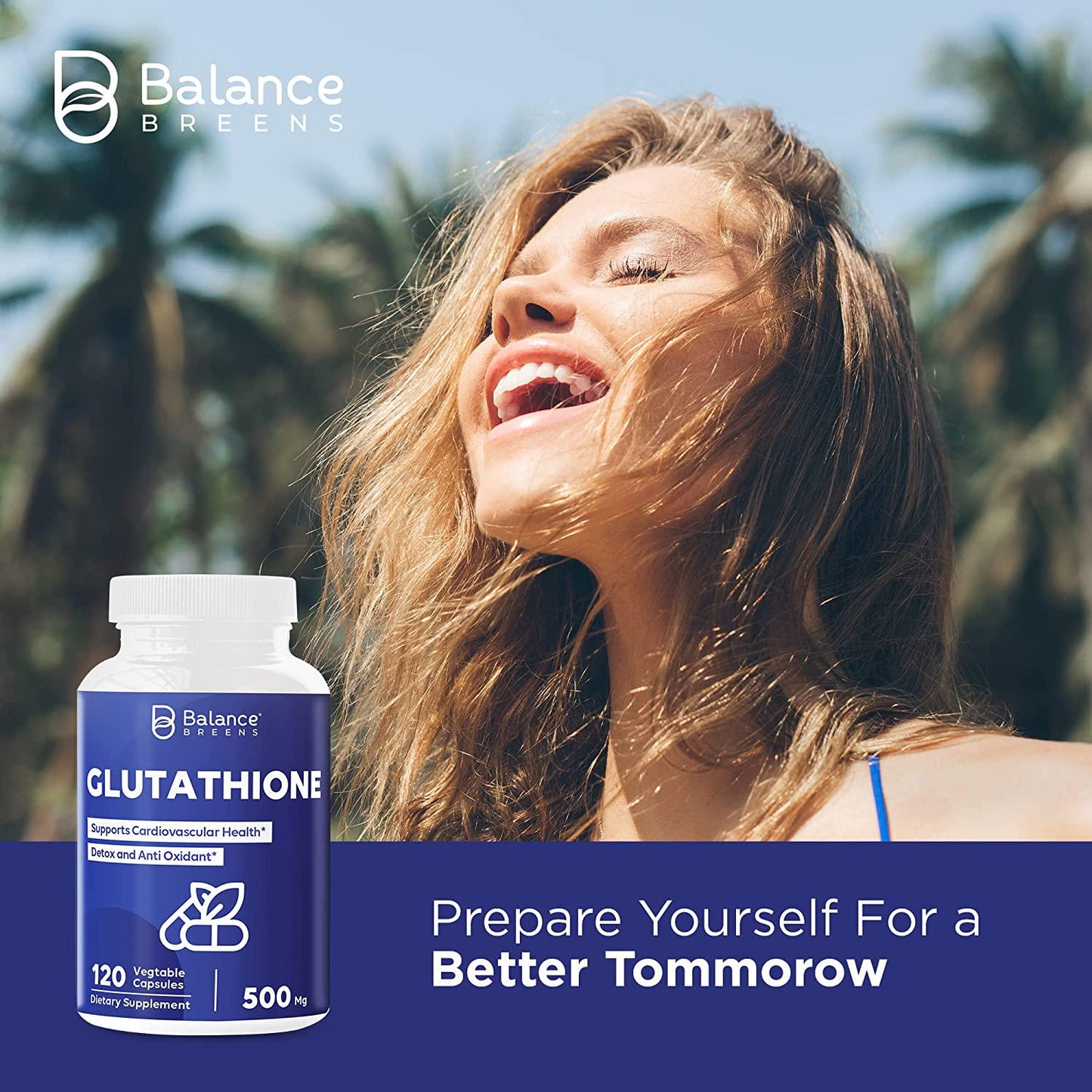 Active Form (Reduced) Glutathione Supplement - 500mg - 120 Vegan Capsules - L-Glutathione GSH Supports Cardiovascular Health, Antioxidant Support, Liver Detox, Skin Whitening