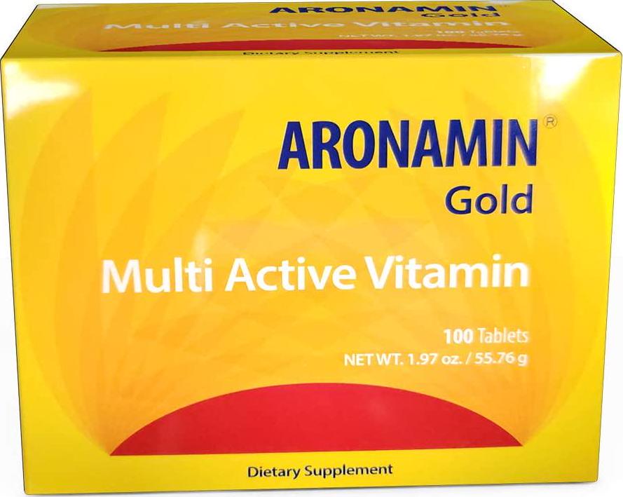 Active Vitamin Aronamin Gold - Combats Fatigue, Gives Energy, Promotes Hematopoiesis - 100 Tablets