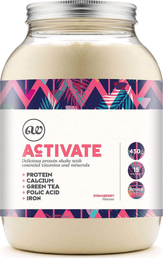 Active Woman Activate Strawberry Highintensity Pre Workout NonGMO Protein Shake 450g