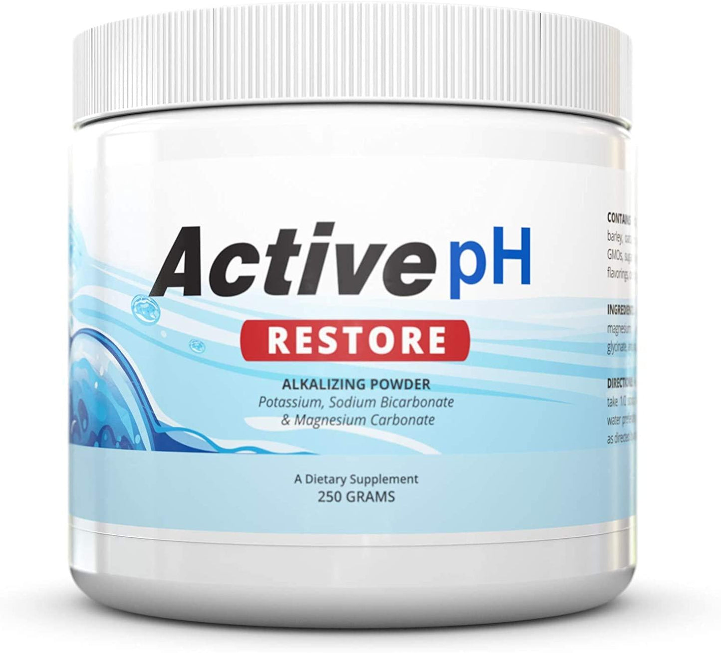 Active pH Restore Alkalizing Powder, pH Balance Supplement 250g (1 Container)