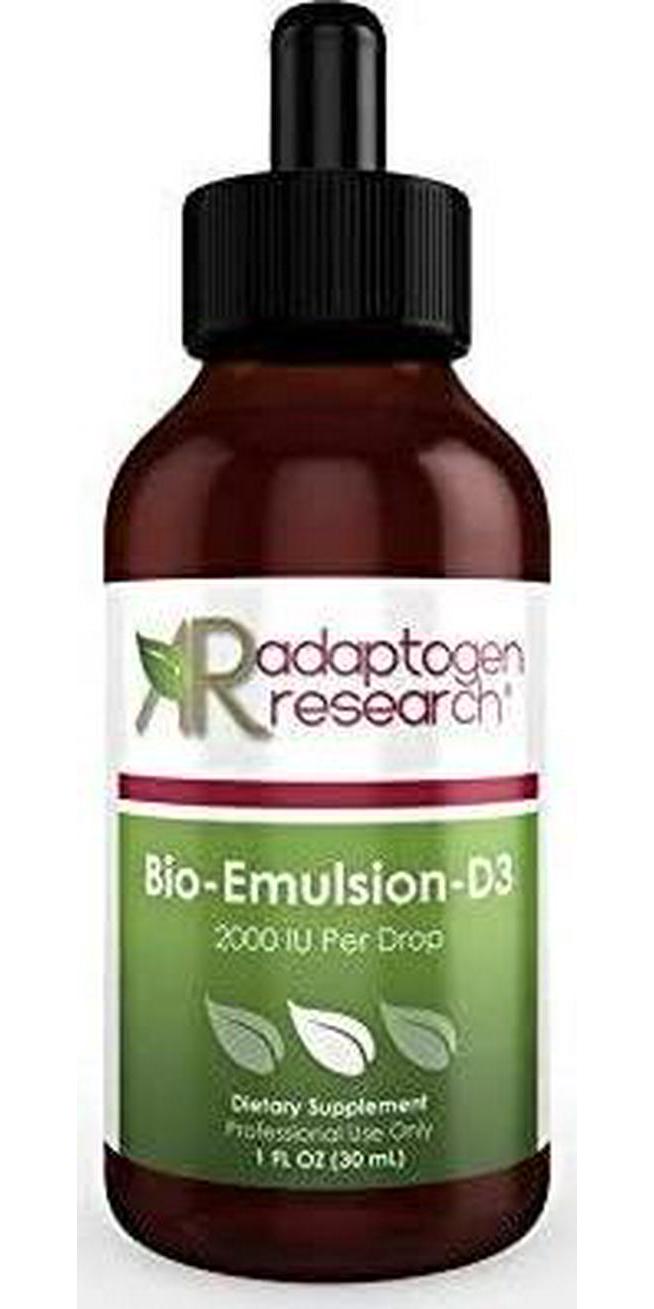 Adaptogen Research - Bio-Emulsion-D3 - 2000IU Per Drop Emulsified Liquid Vitamin D - 1fl oz