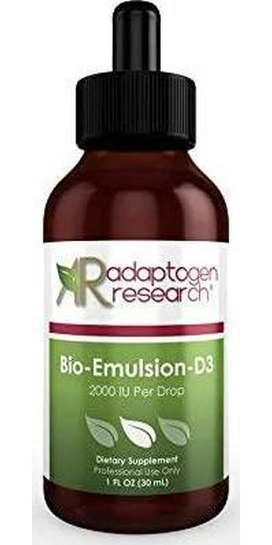 Adaptogen Research - Bio-Emulsion-D3 - 2000IU Per Drop Emulsified Liquid Vitamin D - 1fl oz