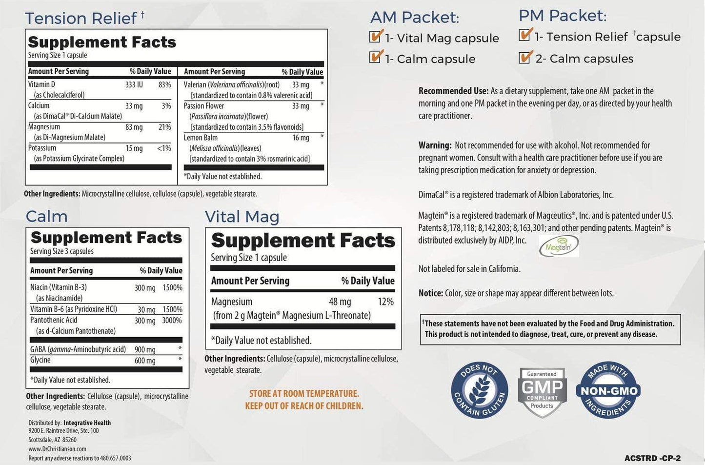 Adrenal Health Pack - Stressed for Weight Loss on the Adrenal Reset Diet - 60 Count