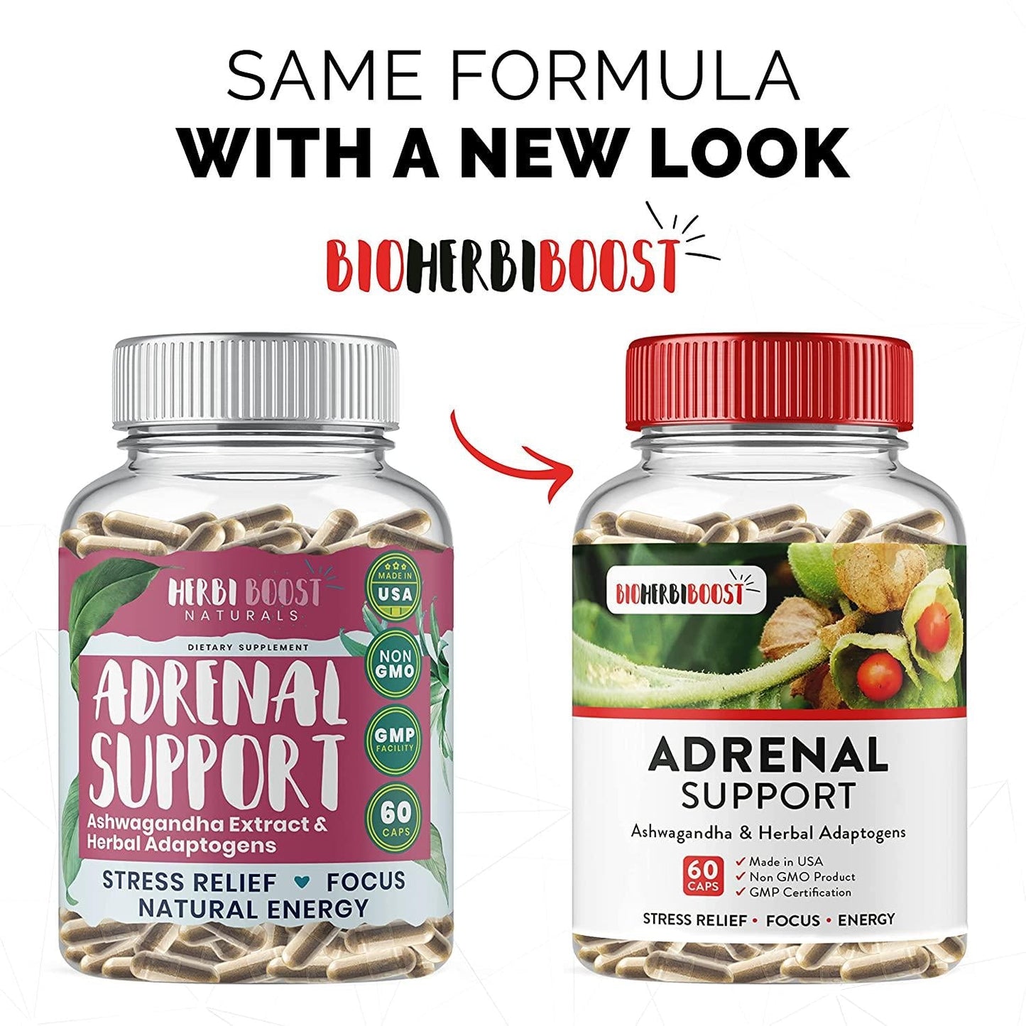 Adrenal Support Supplements and Cortisol Manager ǀ 1300mg ǀ 100% Pure Anxiety, Stress Relief Energy Pills for Adrenal and Thyroid Health, Metabolism, Focus and Immune Boost with Ashwagandha and Adaptogens