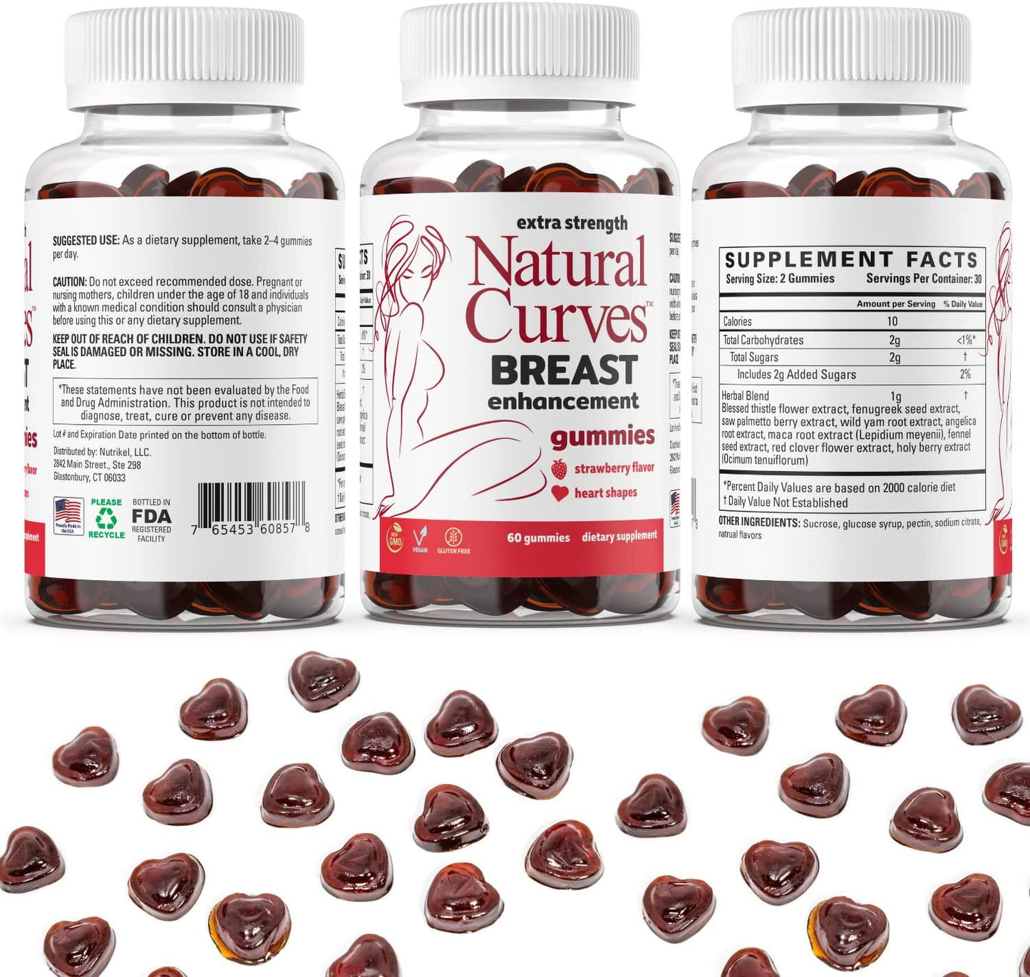 Advanced Breast Gummies, Natural Curves Breast Firming and Lifting